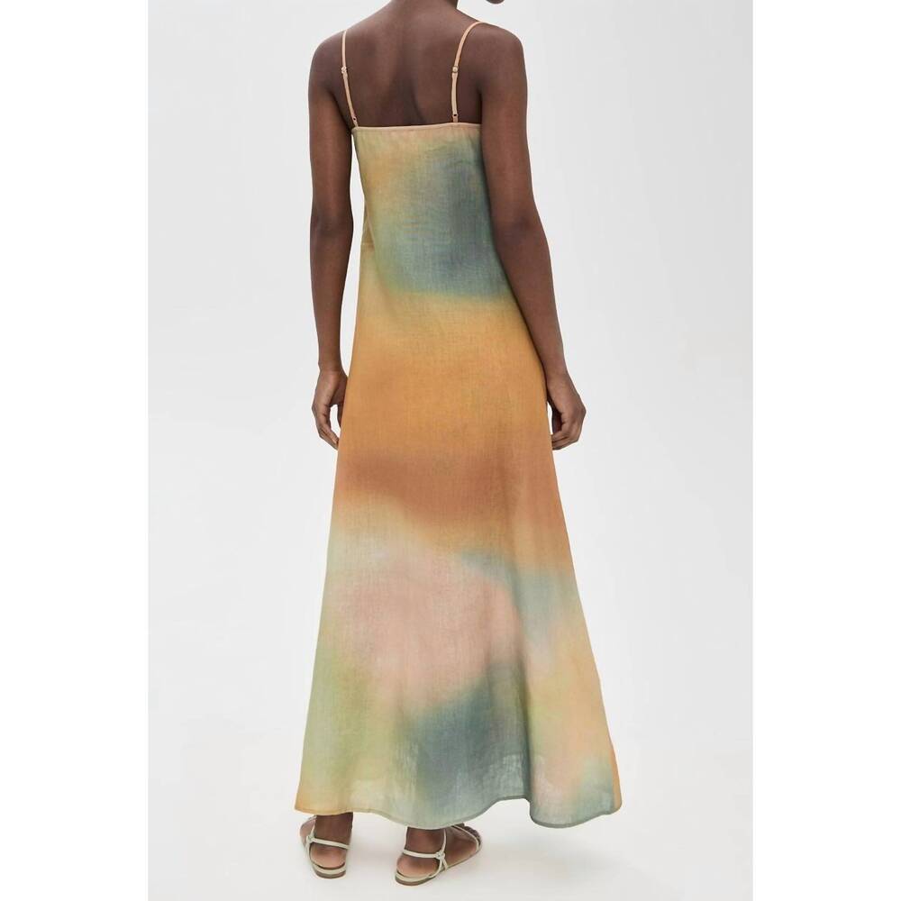 NEW STAUD laura linen dress in pastel clouds - Picture 2 of 5